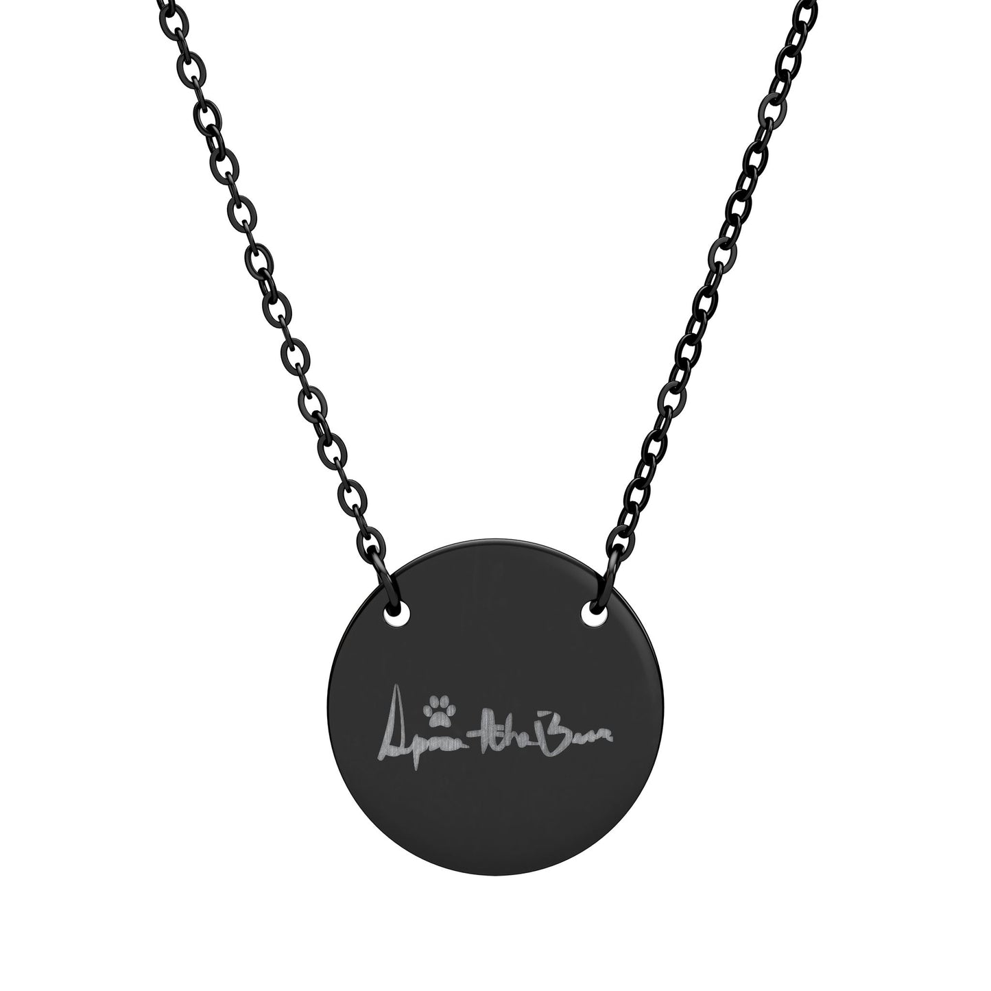 Circle Autograph Necklace (Engraving)