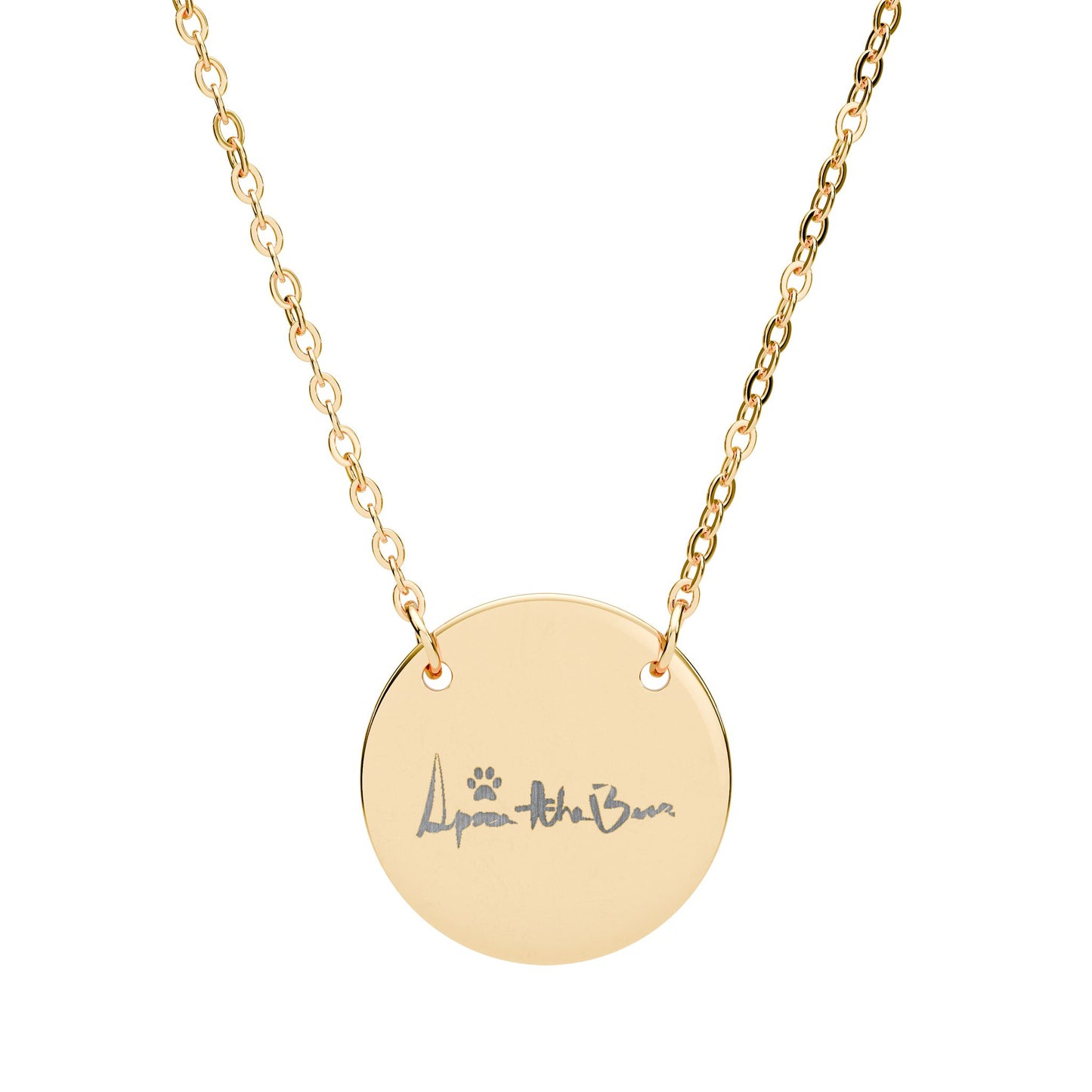 Circle Autograph Necklace (Engraving)