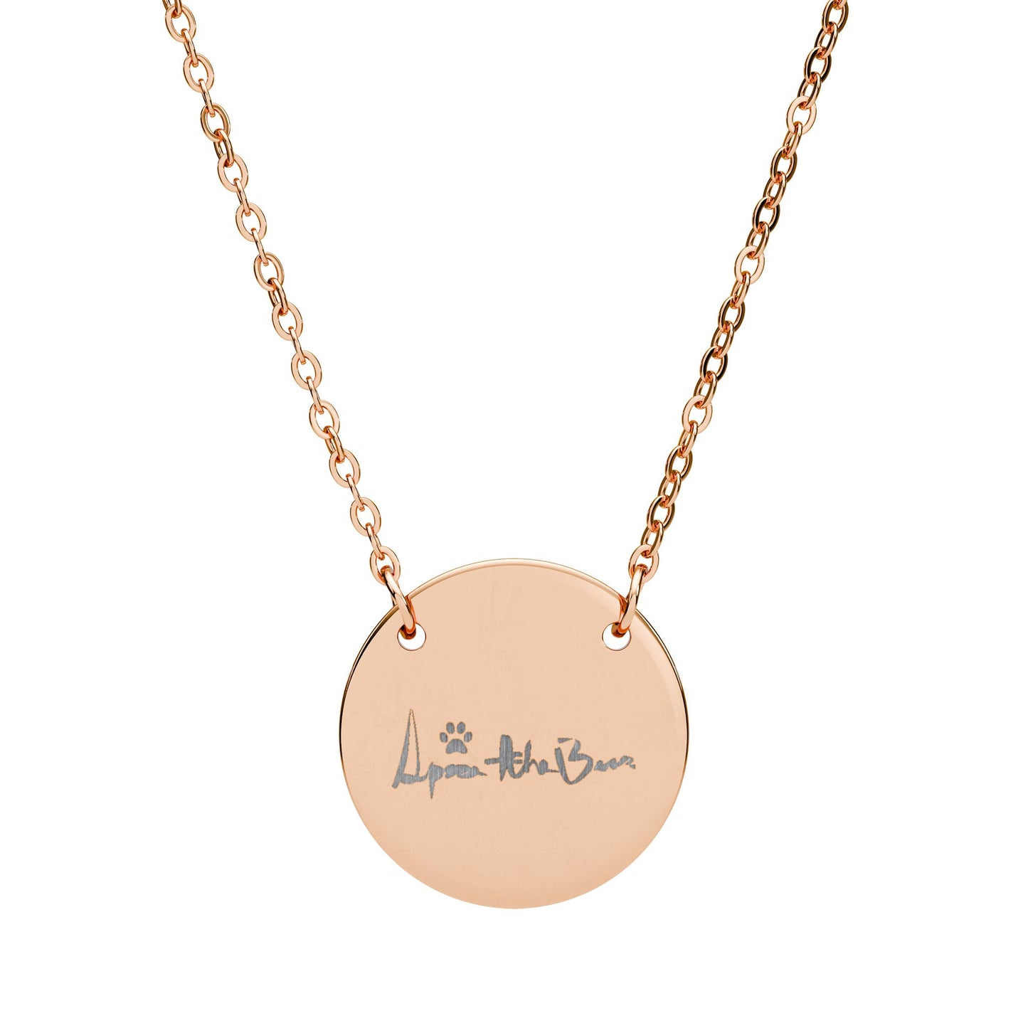 Circle Autograph Necklace (Engraving)